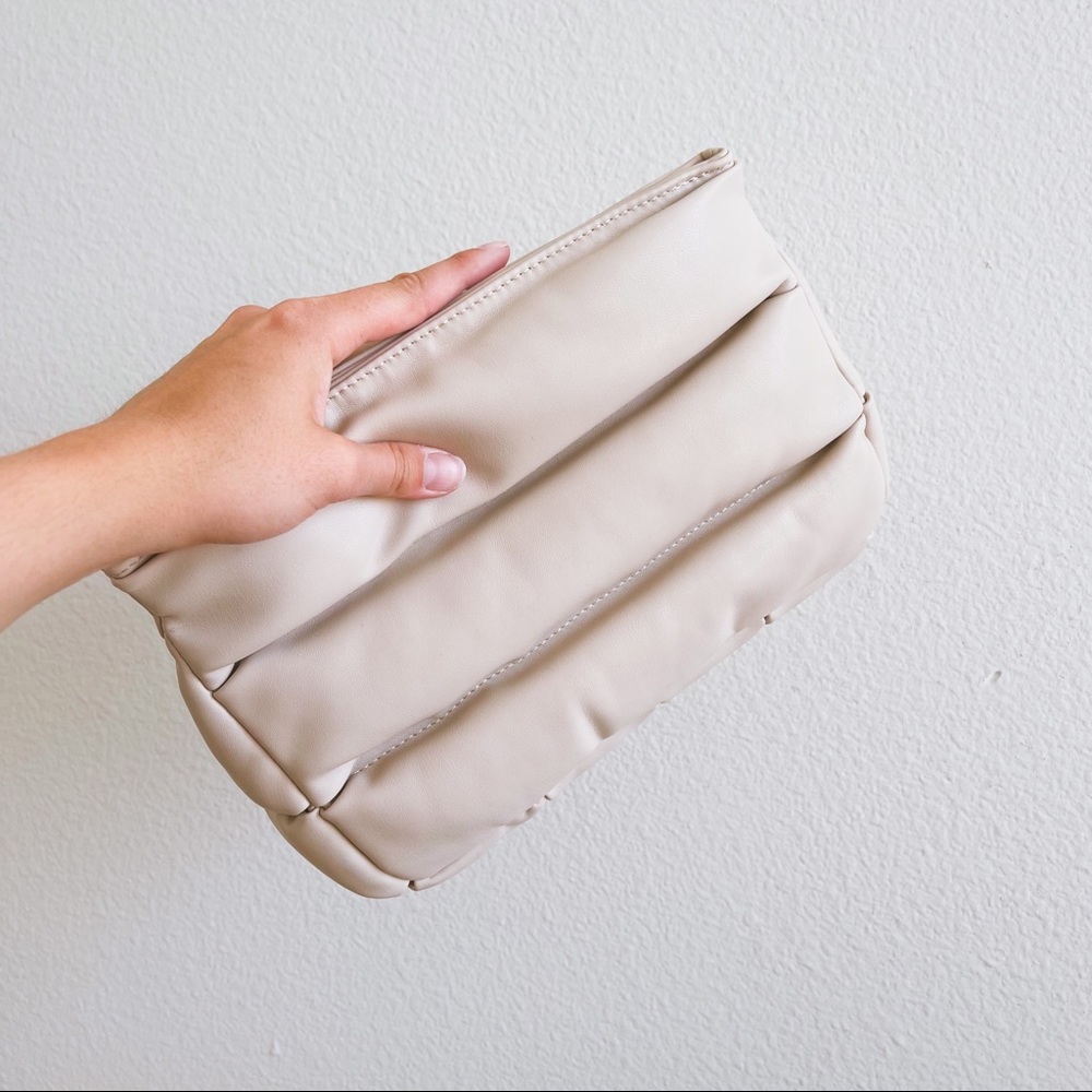 ASOS Cream Faux Leather Clutch